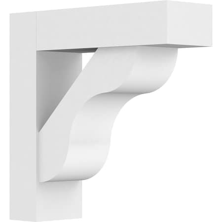 Standard Carmel Architectural Grade PVC Bracket With Block Ends, 5W X 16D X 16H